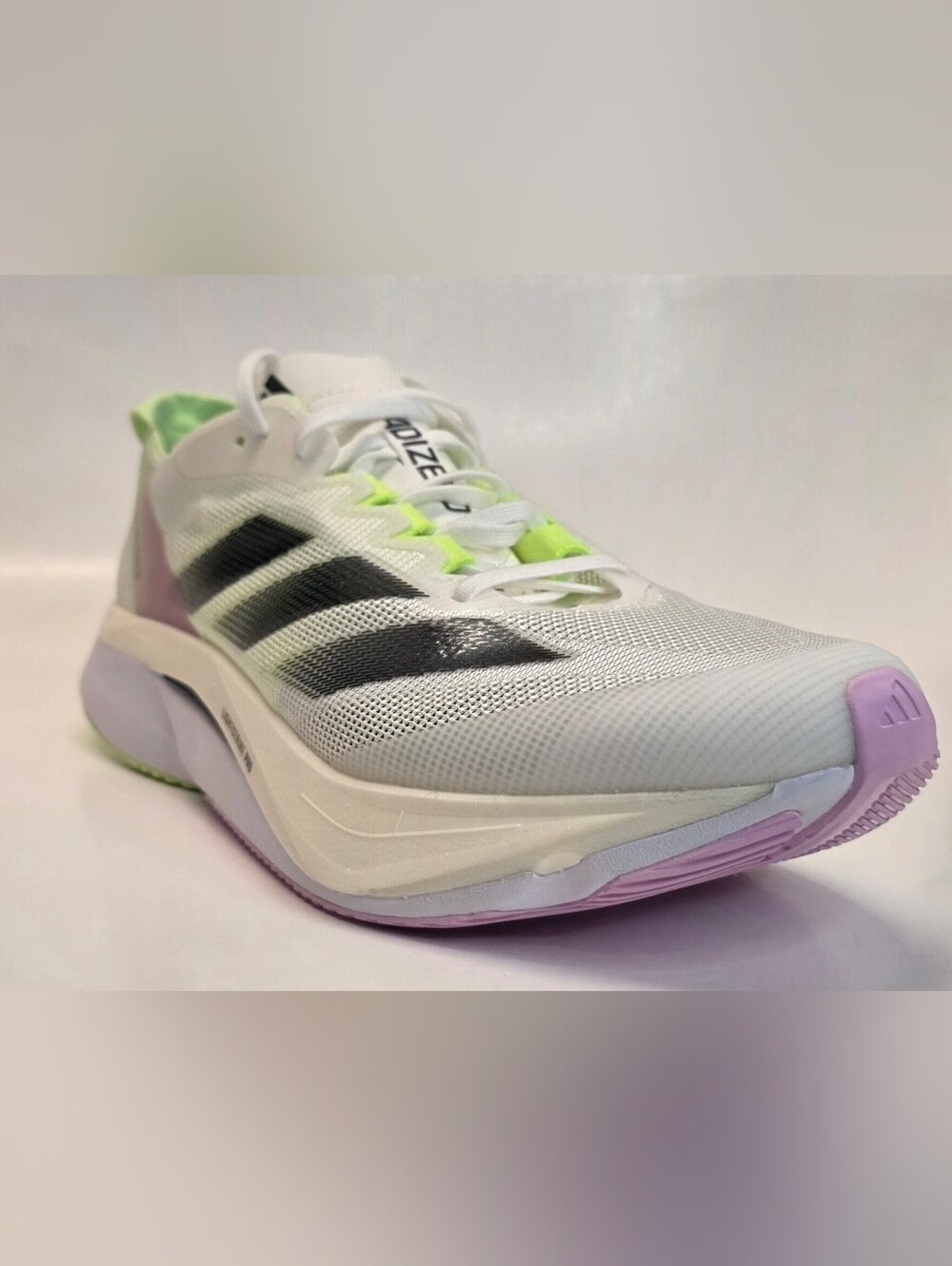 New adidas Adizero Boston 12 Lightweigh White Green Spark IG3321 Men's Sizes